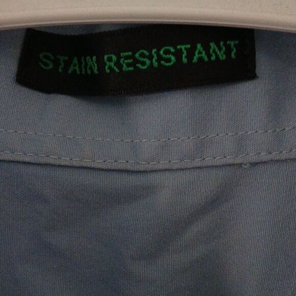 Perry Ellis Portfolio Stain Resistant blue button down dress shirt  Sz 15  32/33 - Picture 5 of 6